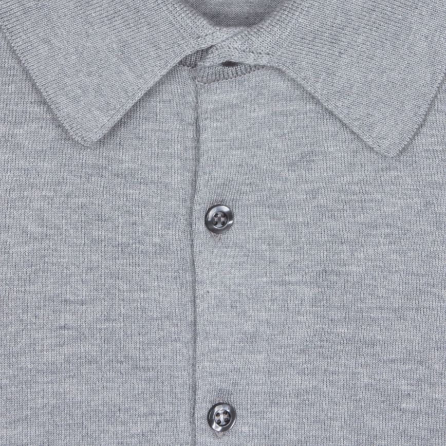 John Smedley - Bradwell L/S Shirt in Silver.