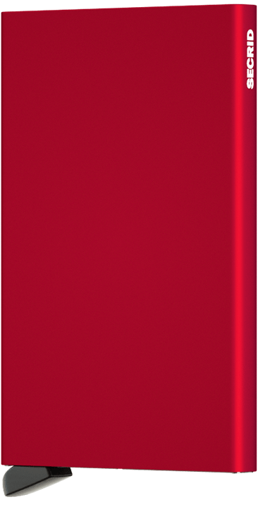 Secrid card protector in red.