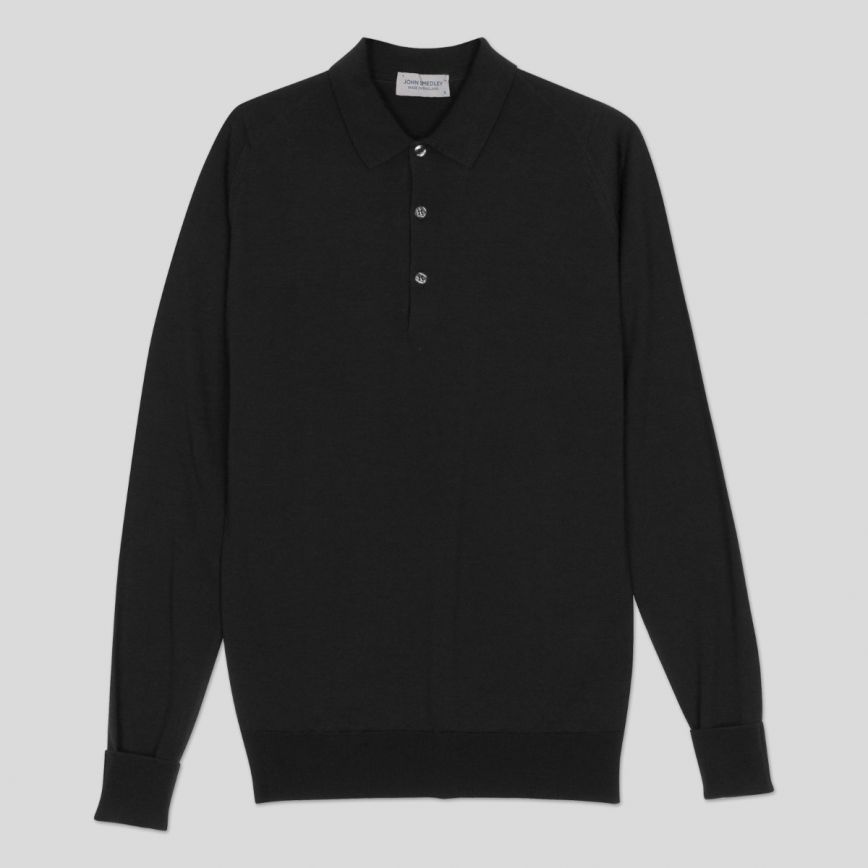 John Smedley - Cotswold L/S Shirt in Black.