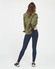 Load image into Gallery viewer, Model wearing Spanx - Jean-ish Ankle Leggings in twilight rinse back.
