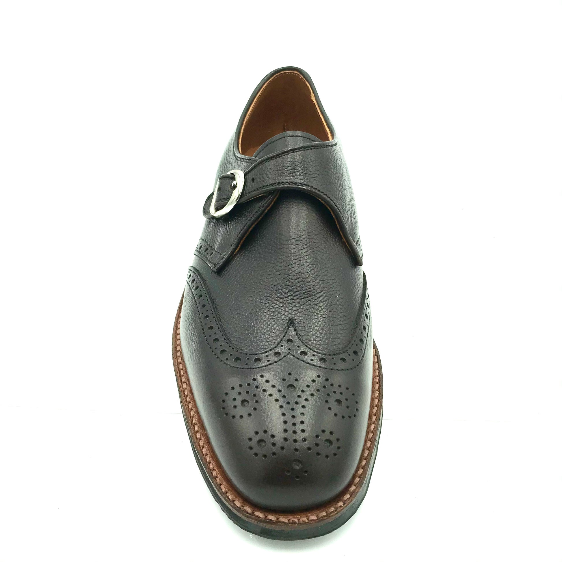 LaRossa Shoe and Alden D0401C special make up monk strap in dark brown regina calf.