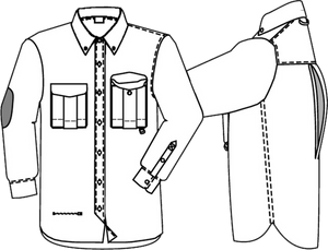 Outline of BraeVal Paddock BraeLoch Shirt in Green Check.