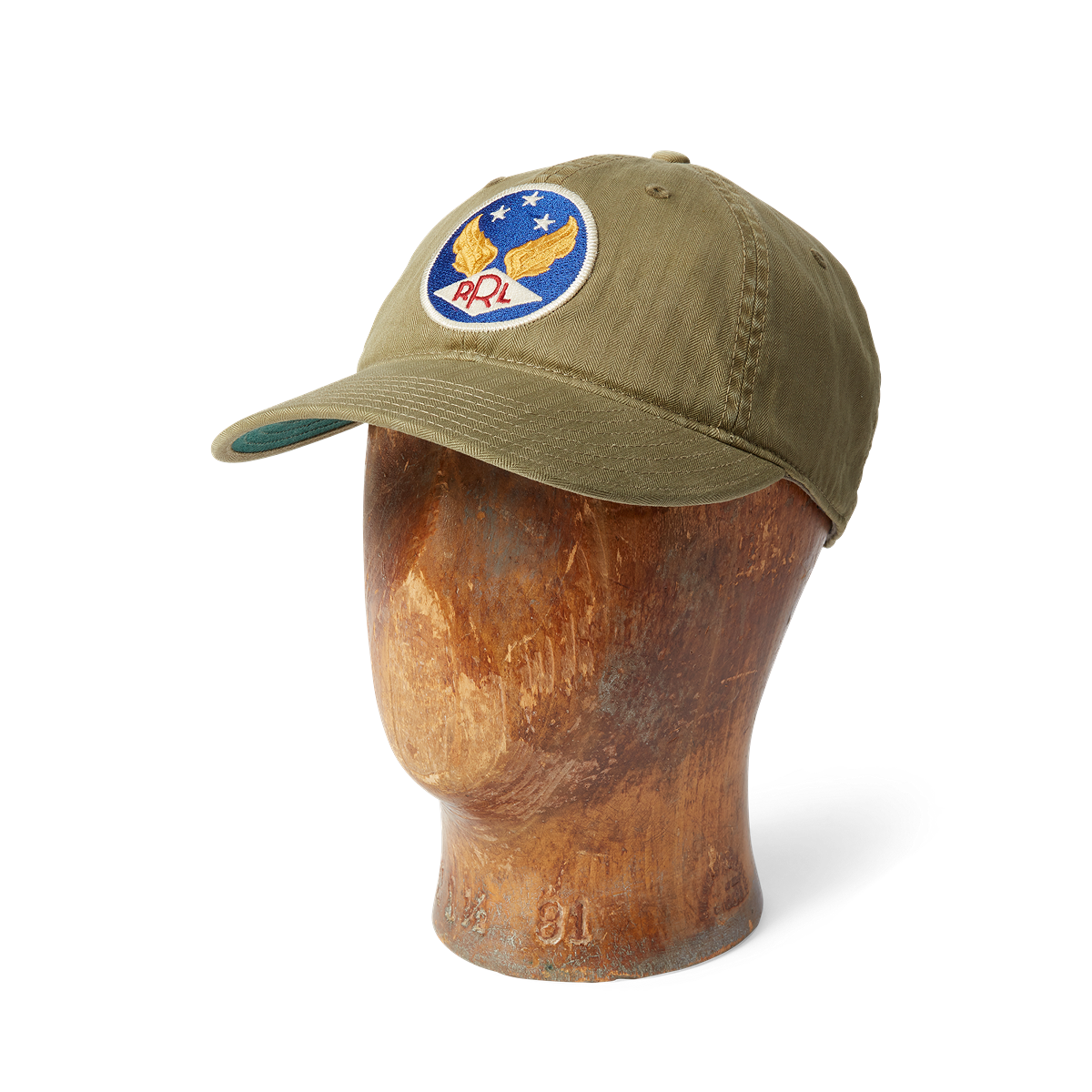 RRL - Winged Cotton Baseball Cap Green.