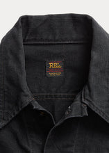 Load image into Gallery viewer, RRL - Worn-In Black Denim Trucker Jacket in Worn-In Black Wash.
