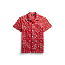 Load image into Gallery viewer, RRL - Short-Sleeve Slub Jersey Cabana Camp Button-Down Knit Shirt
