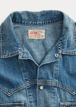 Load image into Gallery viewer, RRL - Hewson Indigo Denim Western Jacket in Hewson Wash.
